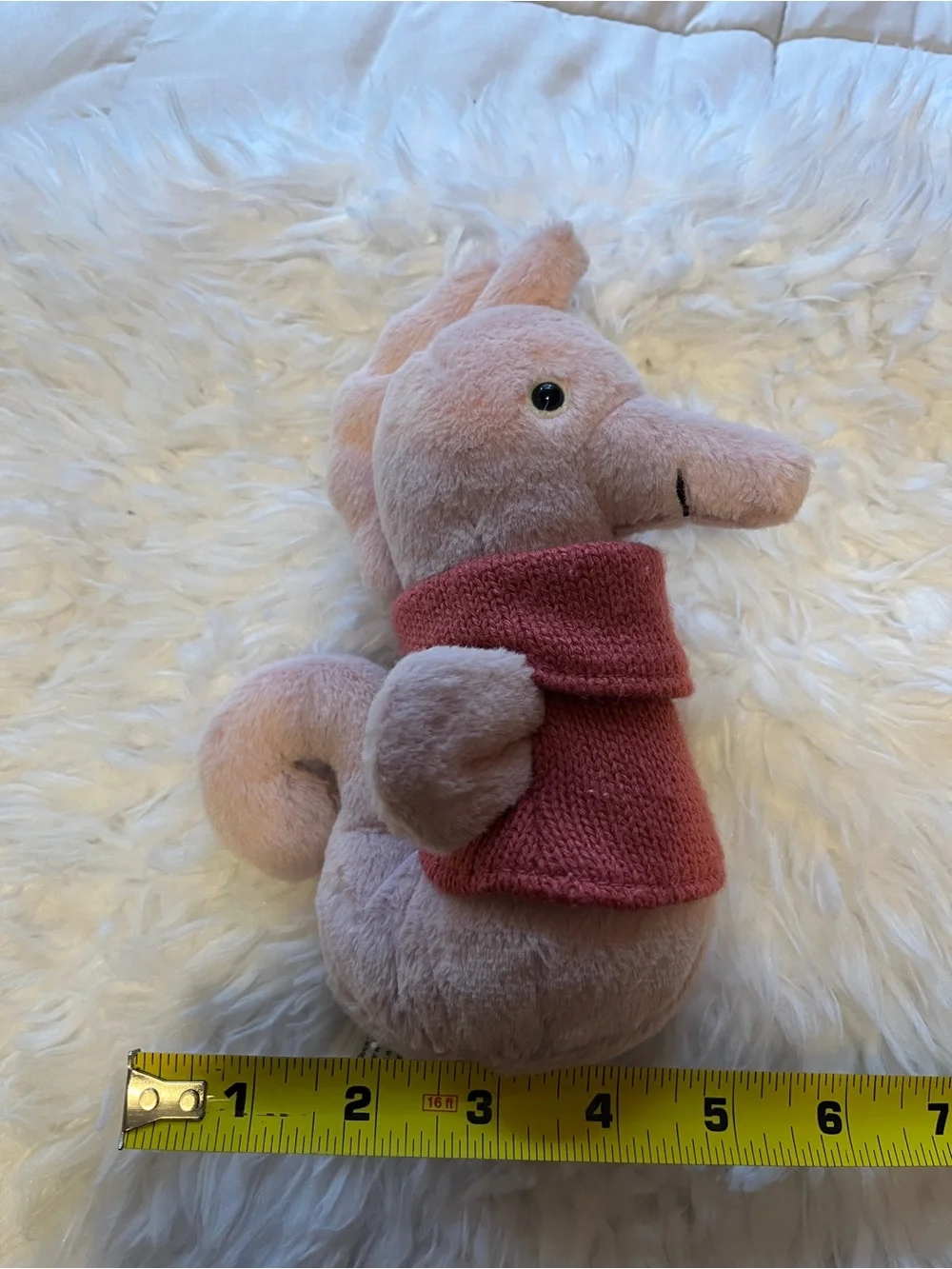 Jellycat Pink Cozy Plush with Coral Knit Sweater